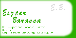 eszter barassa business card